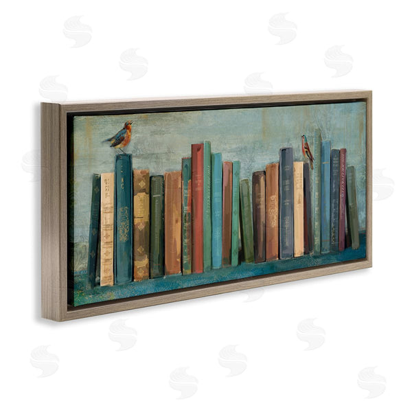 Stupell Industries Main Line Studio | Books And Birds Bookshelf Wall Art