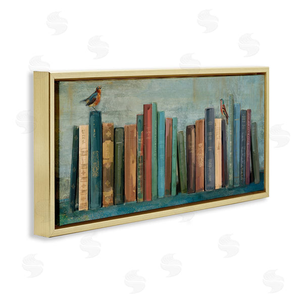 Stupell Industries Main Line Studio | Books And Birds Bookshelf Wall Art