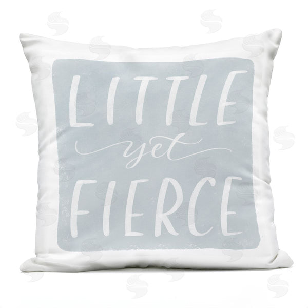 Stupell Industries MakeWells | Little Yet Fierce Blue Nursery Printed Throw Pillow