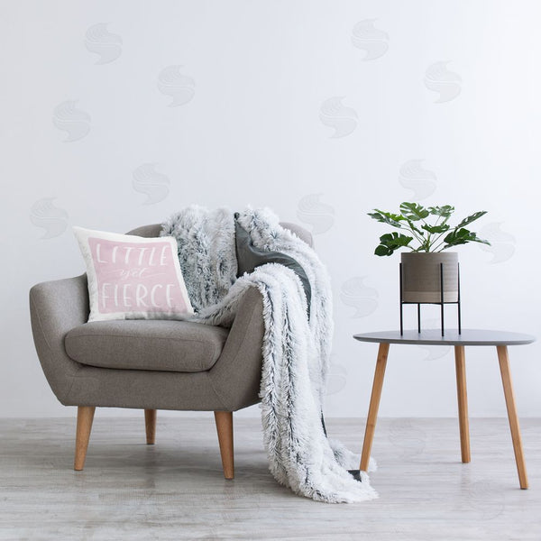Stupell Industries MakeWells | Little Yet Fierce Pink Nursery Printed Throw Pillow