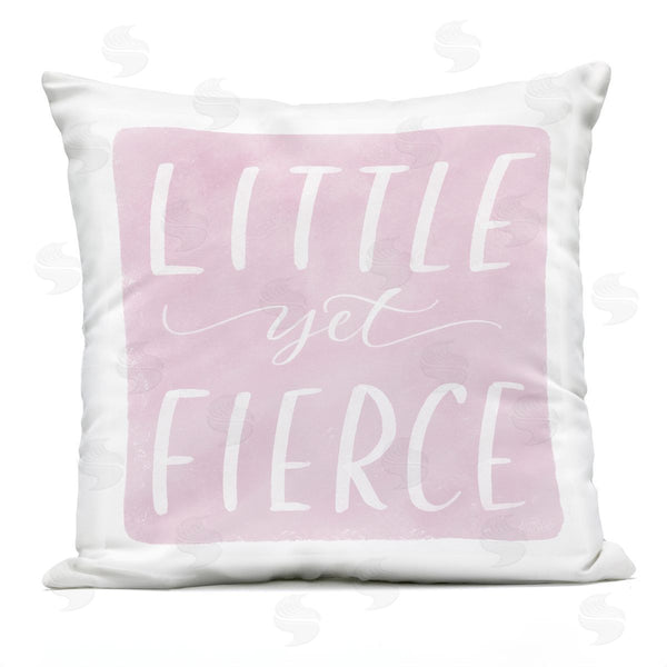 Stupell Industries MakeWells | Little Yet Fierce Pink Nursery Printed Throw Pillow