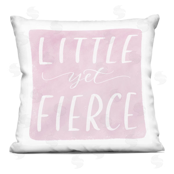 stupell industries MakeWells | Little Yet Fierce Pink Nursery Printed Throw Pillow