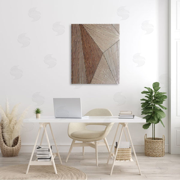Stupell Industries Malerifabrikken | Industrial Line Abstract Composition Geometric Shapes Brown Black Wall Art