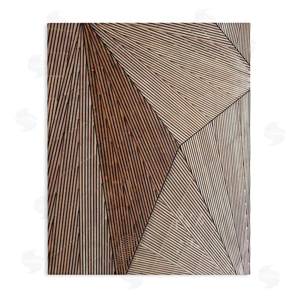 stupell industries Malerifabrikken | Industrial Line Abstract Composition Geometric Shapes Brown Black Wall Art