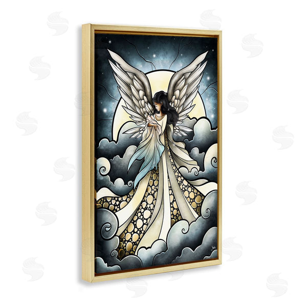 Stupell Industries Mandie Manzano | Classic Angel & Baby In Clouds Wall Art
