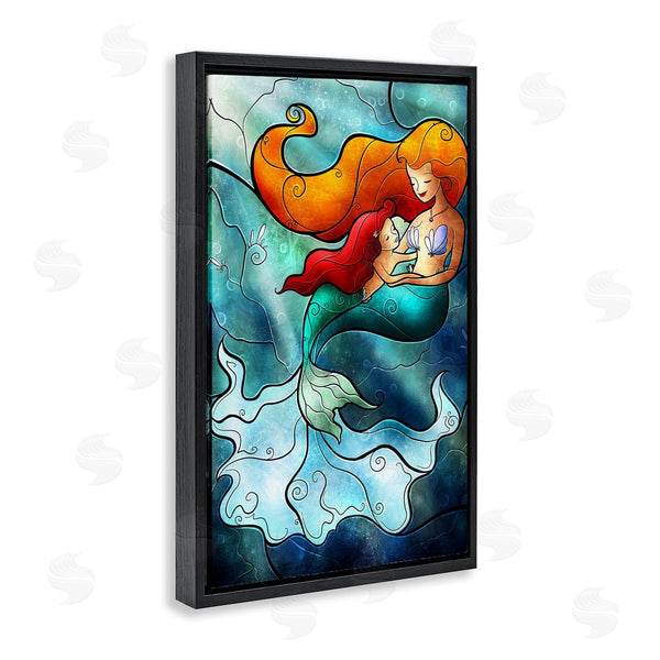 Stupell Industries Mandie Manzano | Mermaid & Child Stained Glass Style Wall Art