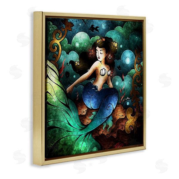 Stupell Industries Mandie Manzano | Vivid Deco Mermaid