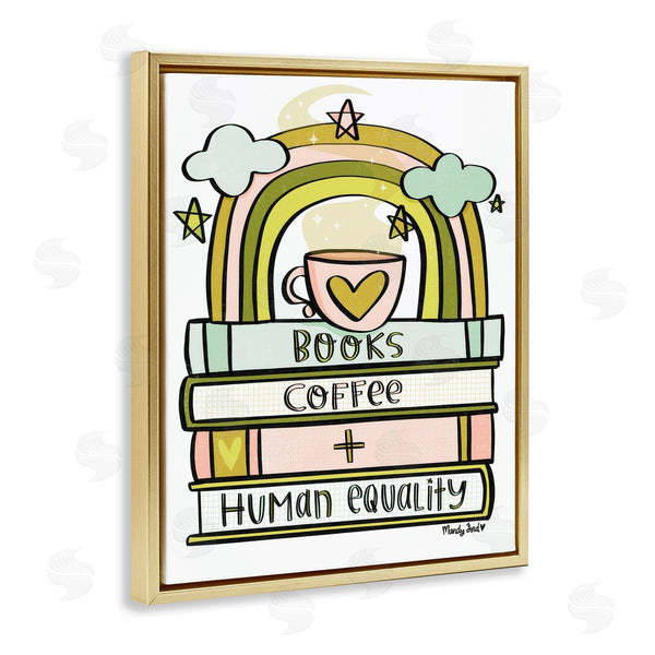 Stupell Industries Mandy Ford Art + Illustration | Books Coffee & Human Equality