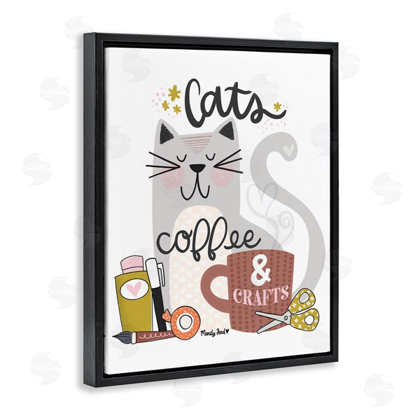 Stupell Industries Mandy Ford Art + Illustration | Cats Coffee & Crafts
