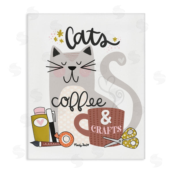 stupell industries Mandy Ford Art + Illustration | Cats Coffee & Crafts