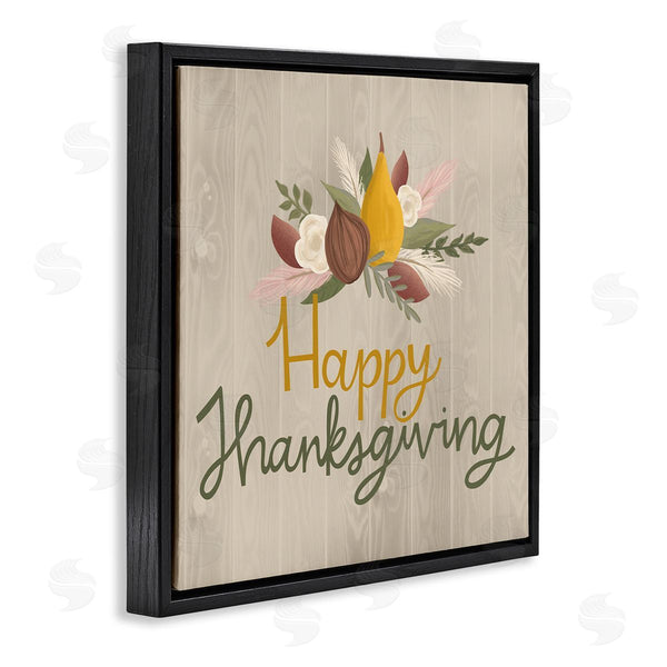 Stupell Industries Mandy Ford Art + Illustration | Happy Thanksgiving Rustic Harvest Wall Art
