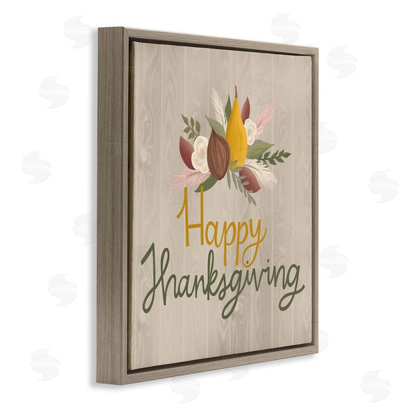 Stupell Industries Mandy Ford Art + Illustration | Happy Thanksgiving Rustic Harvest Wall Art