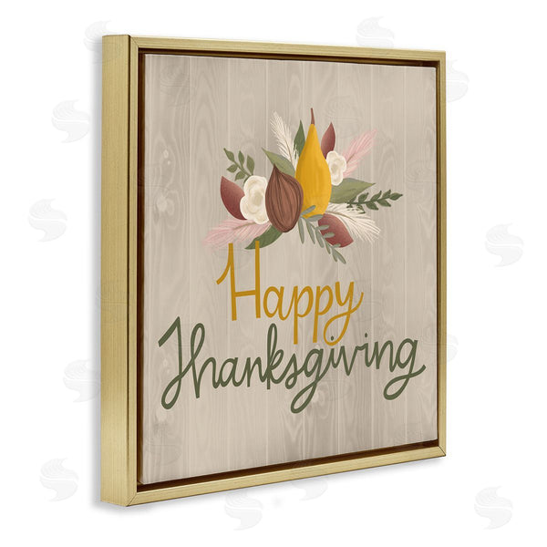 Stupell Industries Mandy Ford Art + Illustration | Happy Thanksgiving Rustic Harvest Wall Art