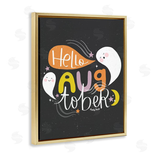 Stupell Industries Mandy Ford Art + Illustration | Hello Augtober With Ghosts