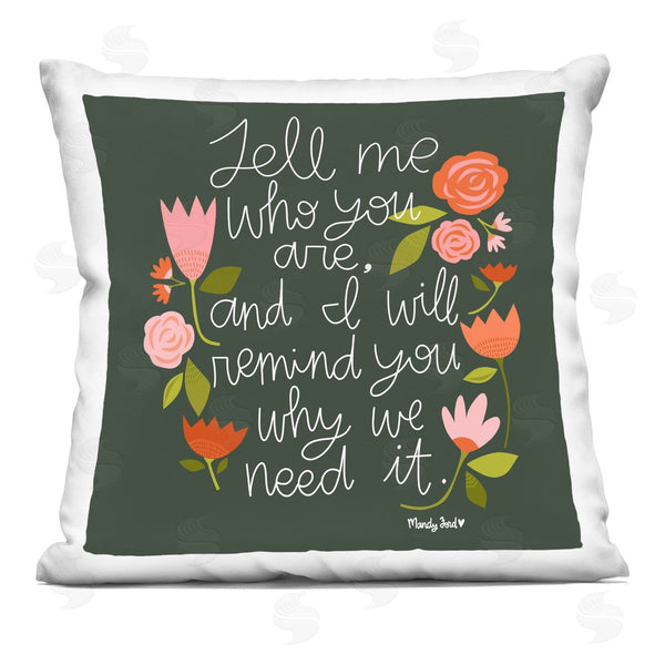 stupell industries Mandy Ford Art + Illustration | Inspiring Quote with Florals Printed Throw Pillow