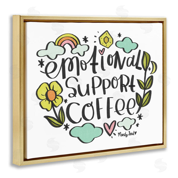 Stupell Industries Mandy Ford Art + Illustration | Motivational Support Coffee