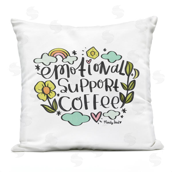 Stupell Industries Mandy Ford Art + Illustration | Motivational Support Coffee Printed Throw Pillow