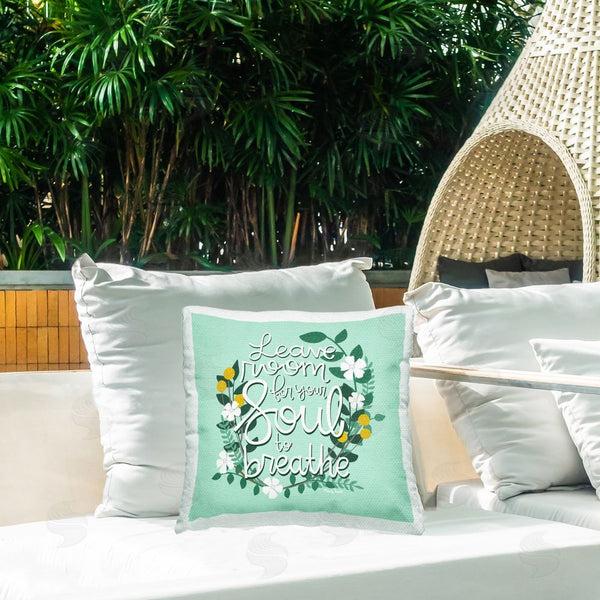 Stupell Industries Mandy Ford Art + Illustration | Room For Soul To Breathe Printed Throw Pillow