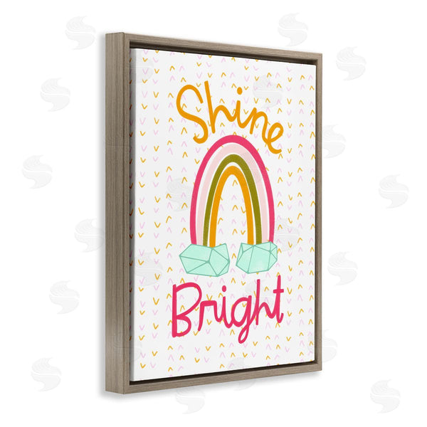 Stupell Industries Mandy Ford Art + Illustration | Shine Bright Geometric Rainbow