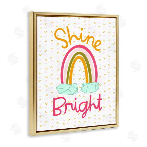 Stupell Industries Mandy Ford Art + Illustration | Shine Bright Geometric Rainbow