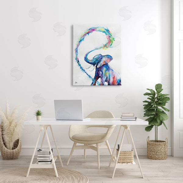 Stupell Industries Marc Allante | Modern Rainbow Elephant Splash Wall Art