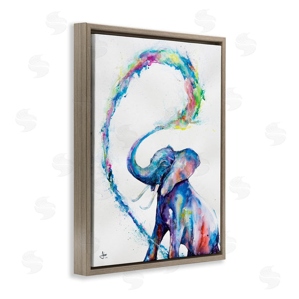 Stupell Industries Marc Allante | Modern Rainbow Elephant Splash Wall Art