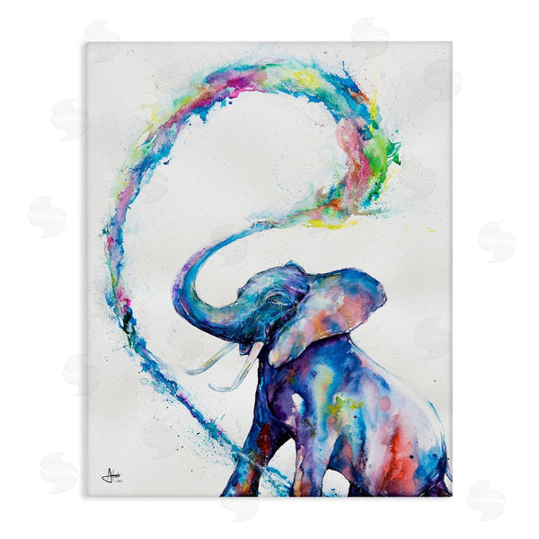 stupell industries Marc Allante | Modern Rainbow Elephant Splash Wall Art