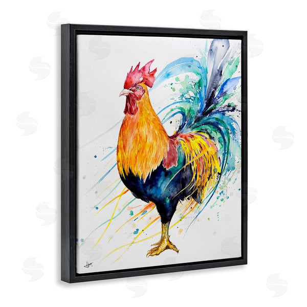 Stupell Industries Marc Allante | Modern Rooster Rainbow Splatter Wall Art