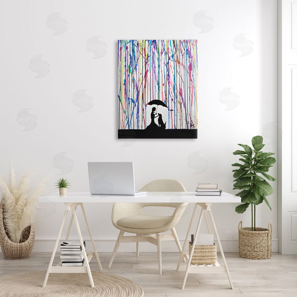 Stupell Industries Marc Allante | Modern Vivid Drip Silhouette Couple Wall Art