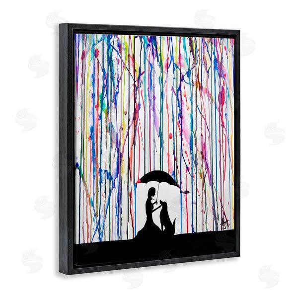 Stupell Industries Marc Allante | Modern Vivid Drip Silhouette Couple Wall Art
