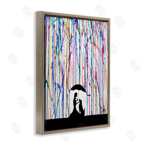 Stupell Industries Marc Allante | Modern Vivid Drip Silhouette Couple Wall Art