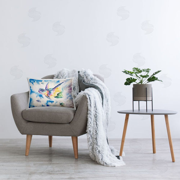 Stupell Industries Marc Allante | Skyward Sea Turtles Printed Throw Pillow