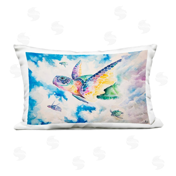 Stupell Industries Marc Allante | Skyward Sea Turtles Printed Throw Pillow