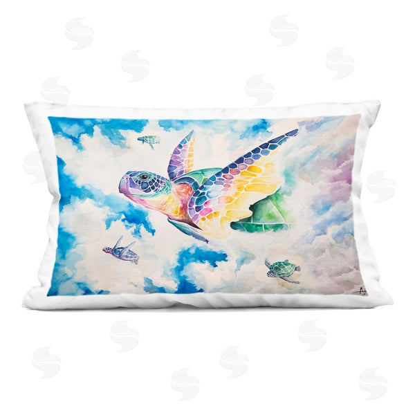 stupell industries Marc Allante | Skyward Sea Turtles Printed Throw Pillow