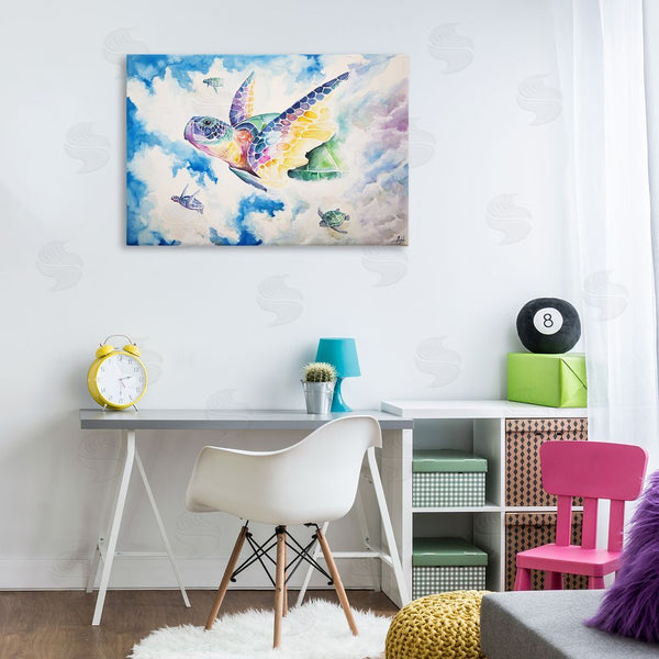 Stupell Industries Marc Allante | Skyward Sea Turtles Wall Art