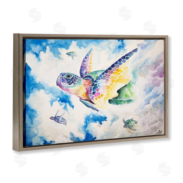 Stupell Industries Marc Allante | Skyward Sea Turtles Wall Art