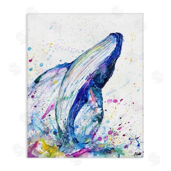 stupell industries Marc Allante | Splashing Whale Bubbles Marine Wall Art