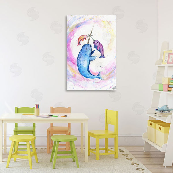 Stupell Industries Marc Allante | Three Narwhals In Pastels Wall Art