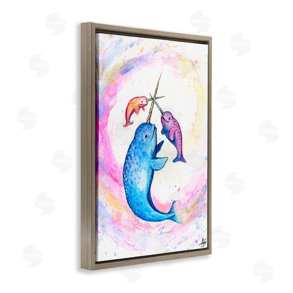 Stupell Industries Marc Allante | Three Narwhals In Pastels Wall Art