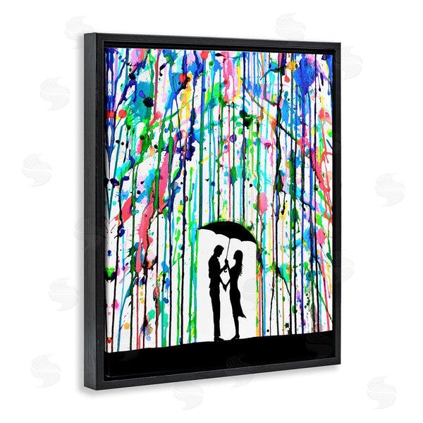 Stupell Industries Marc Allante | Vivid Couple Urban Drip Rainfall Wall Art