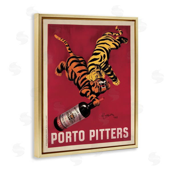 Stupell Industries Marcello Nizzoli | Retro Vintage Wine & Tigers