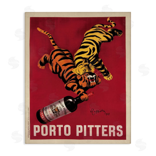 stupell industries Marcello Nizzoli | Retro Vintage Wine & Tigers