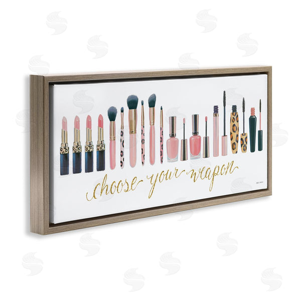 Stupell Industries Marco Fabiano | Choose Your Weapon Glam Makeup Wall Art