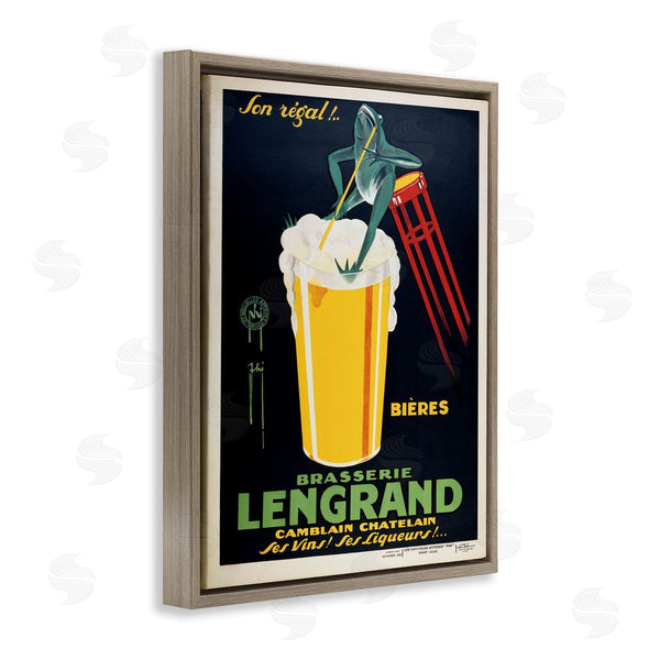 Stupell Industries Marcus Jules | Antique Frog & Beer Advertisement