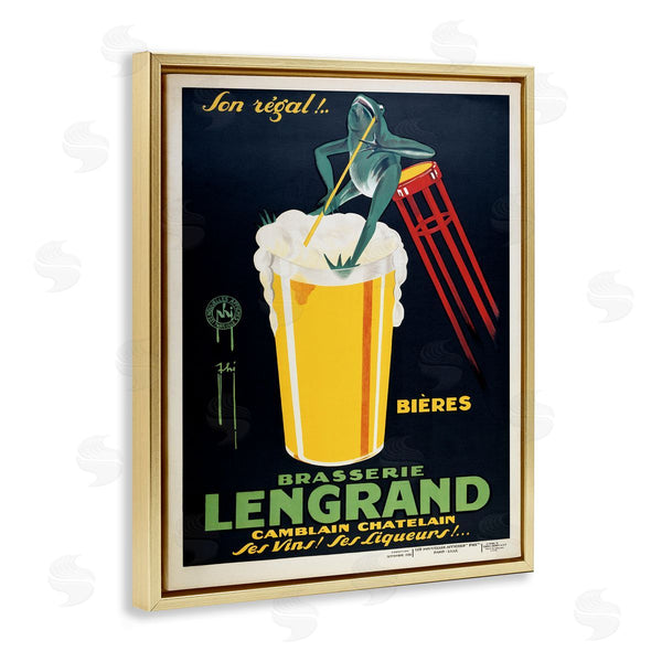 Stupell Industries Marcus Jules | Antique Frog & Beer Advertisement