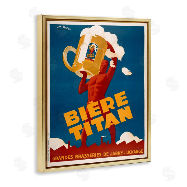 Stupell Industries Marcus Jules | Antique Holding Beer Advertisement