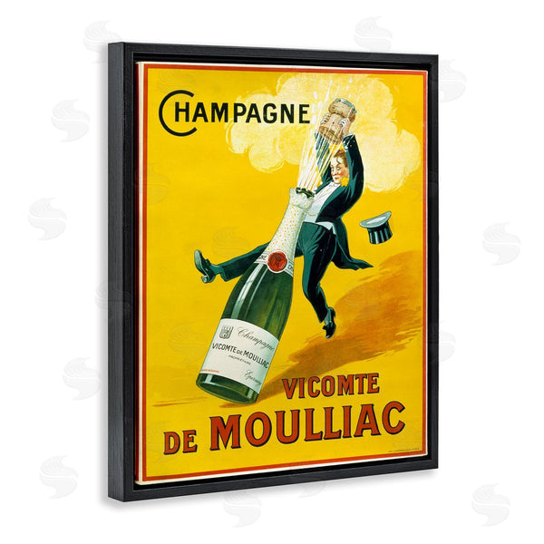 Stupell Industries Marcus Jules | Bold Yellow Champagne Poster