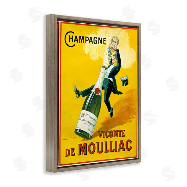 Stupell Industries Marcus Jules | Bold Yellow Champagne Poster