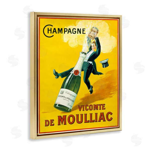 Stupell Industries Marcus Jules | Bold Yellow Champagne Poster