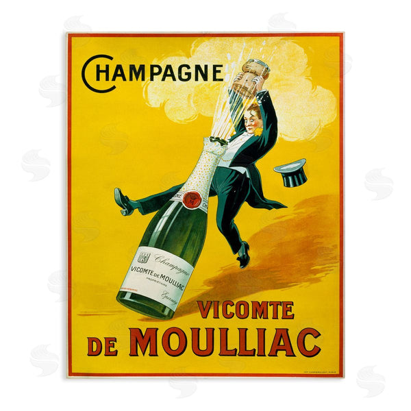 stupell industries Marcus Jules | Bold Yellow Champagne Poster